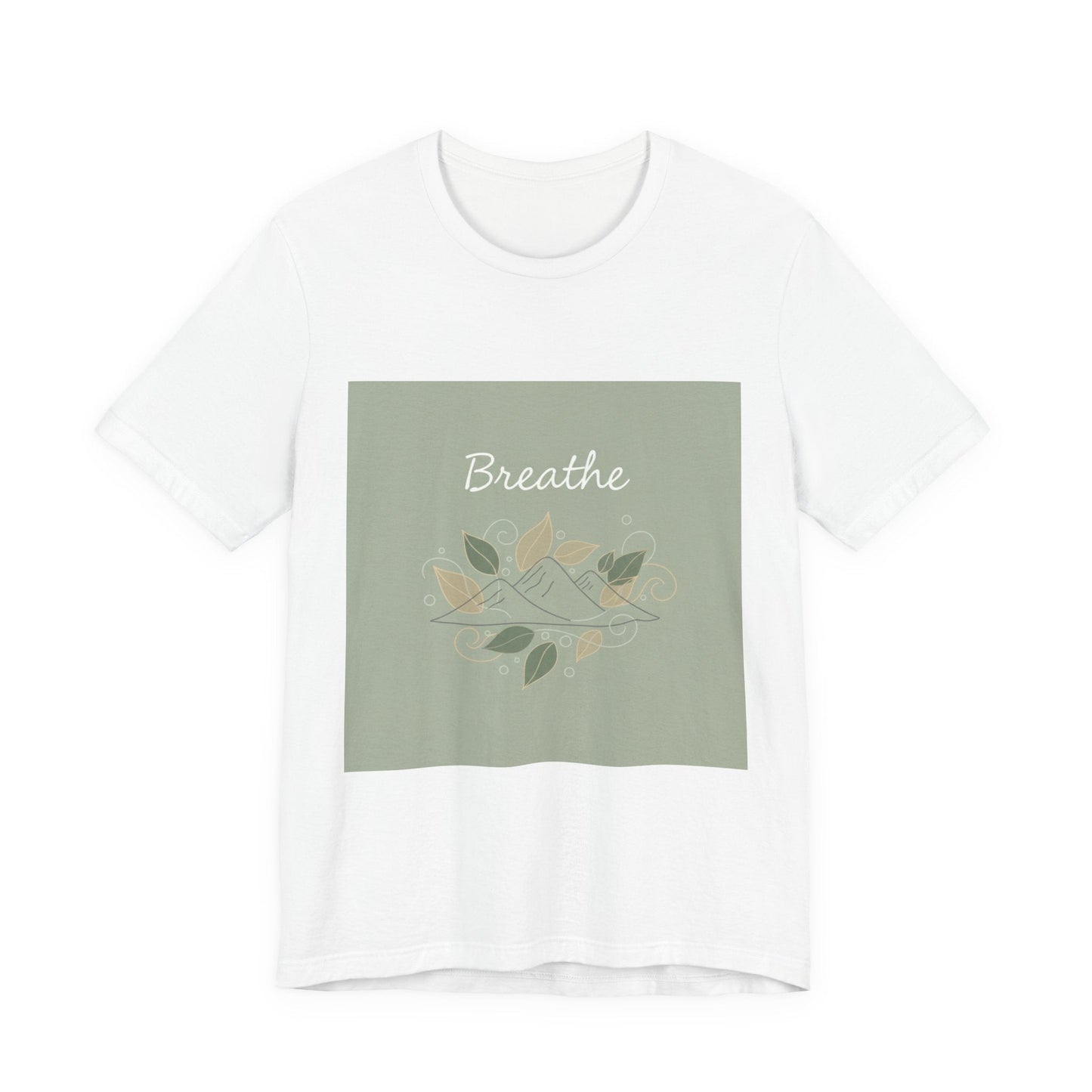 Breathe Leaf Line Tee | nature vibes, calming minimal