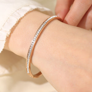 29-D-11 square diamond rose gold