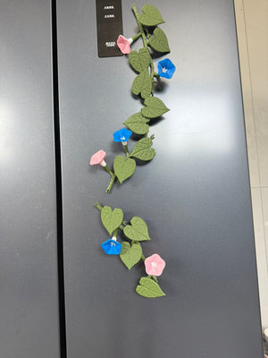 【 3 Vines 】 12 leaves and 6 flowers