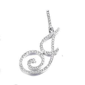Silver single letter J