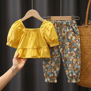 Yellow shirt and yellow and wh