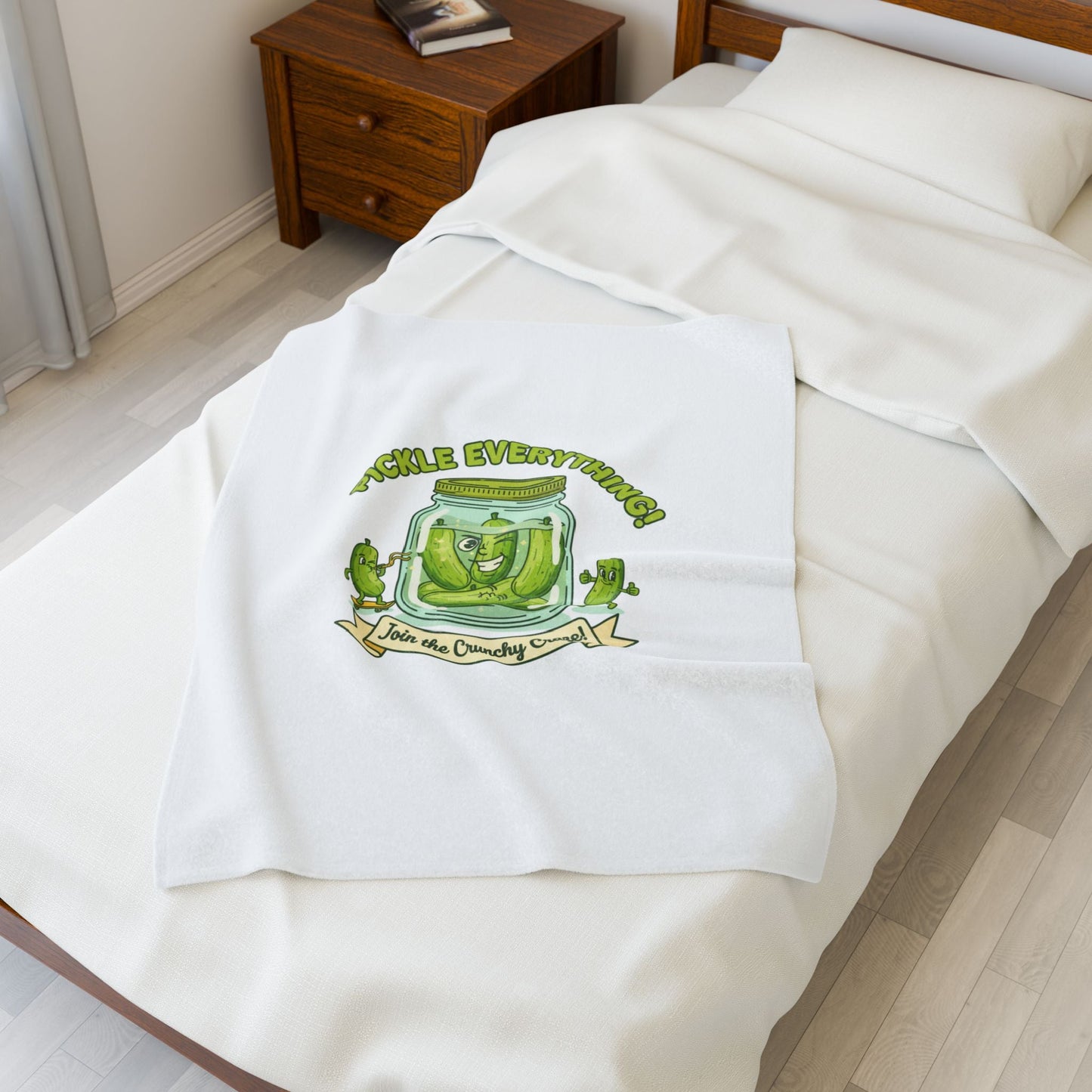 Pickle Everything Jar Design Plush Blanket | Brine Design, Pickle Lover
