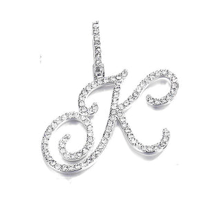 Silver single letter K