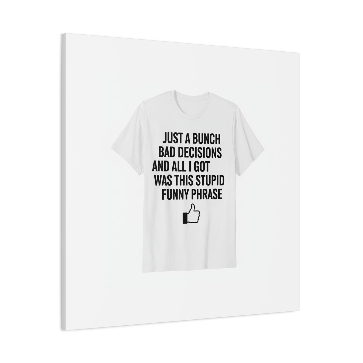 self-deprecating quote Canvas | sarcastic introvert wall art, anxiety humor