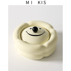 Milk White  +Black bead