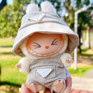 Khaki -overalls+hat