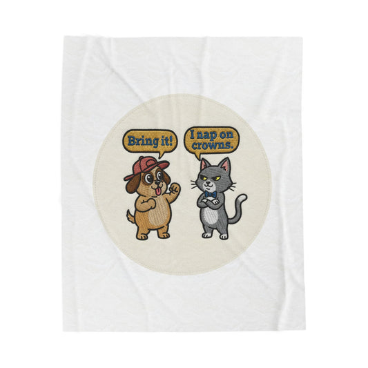 Cooked Beyond Repair cartoon cats, Velveteen Plush Blanket | exhaustion meme, burnout snack