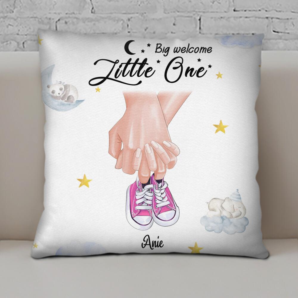 Personalized Pregnant Mom/Baby Shower Pillow - Best Gift for Pregnant Mom - Big Welcome Little One - EG568B
