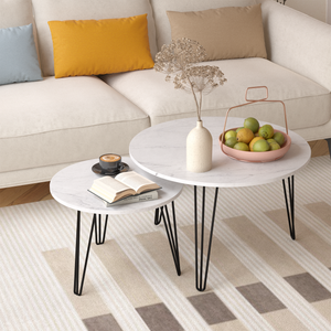 White+Wood+Metal+Round