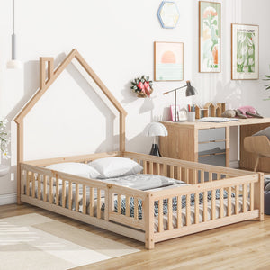 Natural + American Design + Pine + Bedroom + Full + Bed Frame
