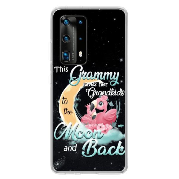 Personalized Grandma Flamingo Phone Case - This Grammy Loves Her Grandkids To The Moon And Back - For Xiaomi, Oppo And Huawei Phone Case - HWDFYR