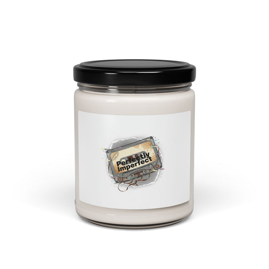Perfectly Imperfect Glitch Candle, Soy Jar | Retro Tech Static
