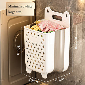 Minimalist White Large Dirty Clothes Basket