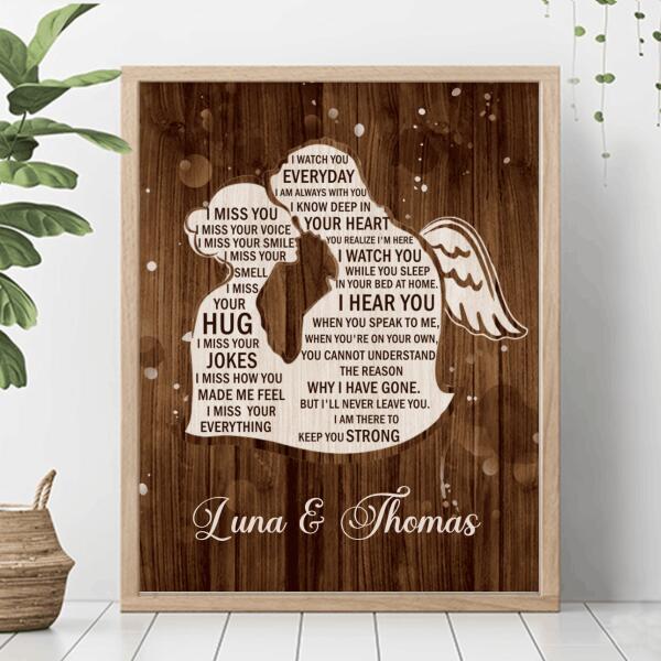 Personalized I Miss Your Voice Memorial Poster - Memorial Gift Idea For Couple