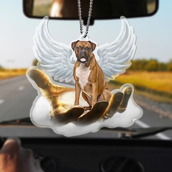 Personalized Memorial Dog Car Ornament - Up to 12 Dog Breeds - Gift Idea For Dog Lover