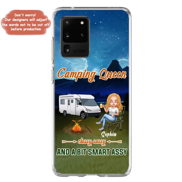 Personalized Camping Queen Phone Case - Gift Idea For Camping Lover - Case For iPhone And Samsung