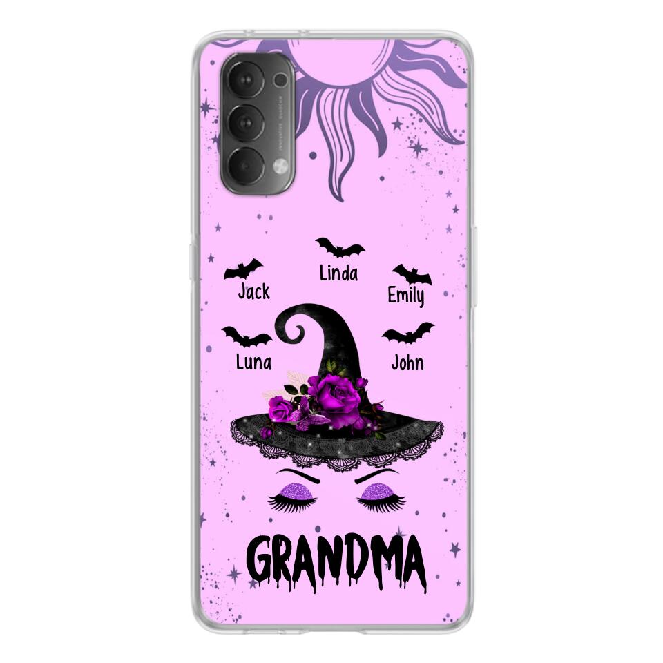 Personalized Grandma Witch Phone Case - Up to 5 Kid's - Best Gift For Grandma - Grandma, Gigi, Nana, Mama