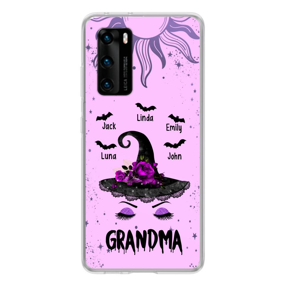 Personalized Grandma Witch Phone Case - Up to 5 Kid's - Best Gift For Grandma - Grandma, Gigi, Nana, Mama