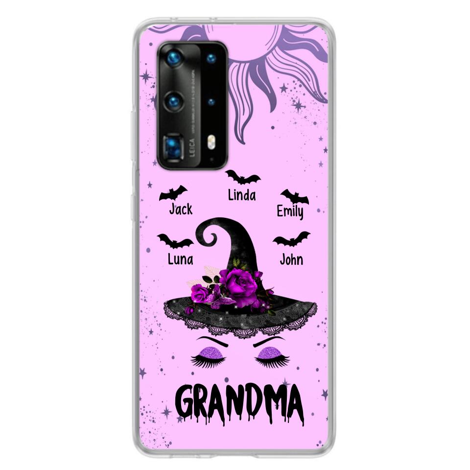 Personalized Grandma Witch Phone Case - Up to 5 Kid's - Best Gift For Grandma - Grandma, Gigi, Nana, Mama