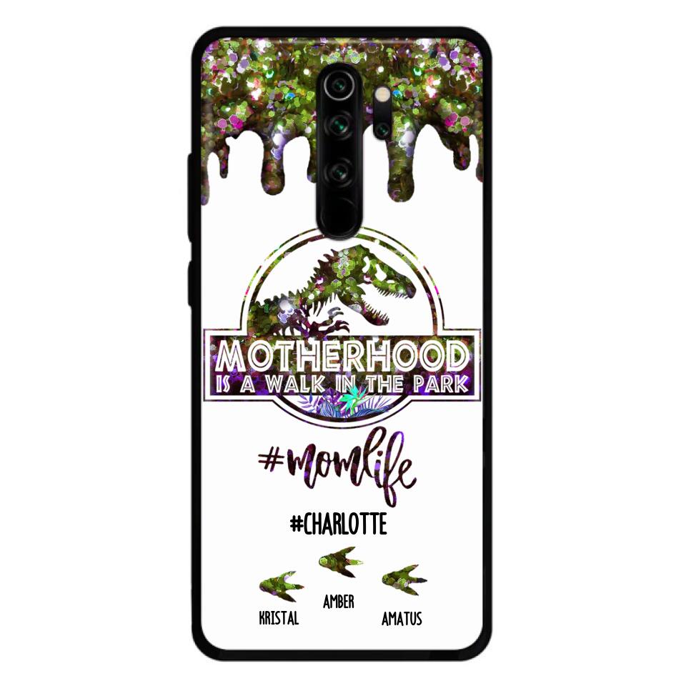 Personalized Mama Dinosaur Phone Case - Best Gift For Mothers - Motherhood Is A Walk In The Park - Phone Case For Xiaomi, Oppo And Huawei - 2QCGS1