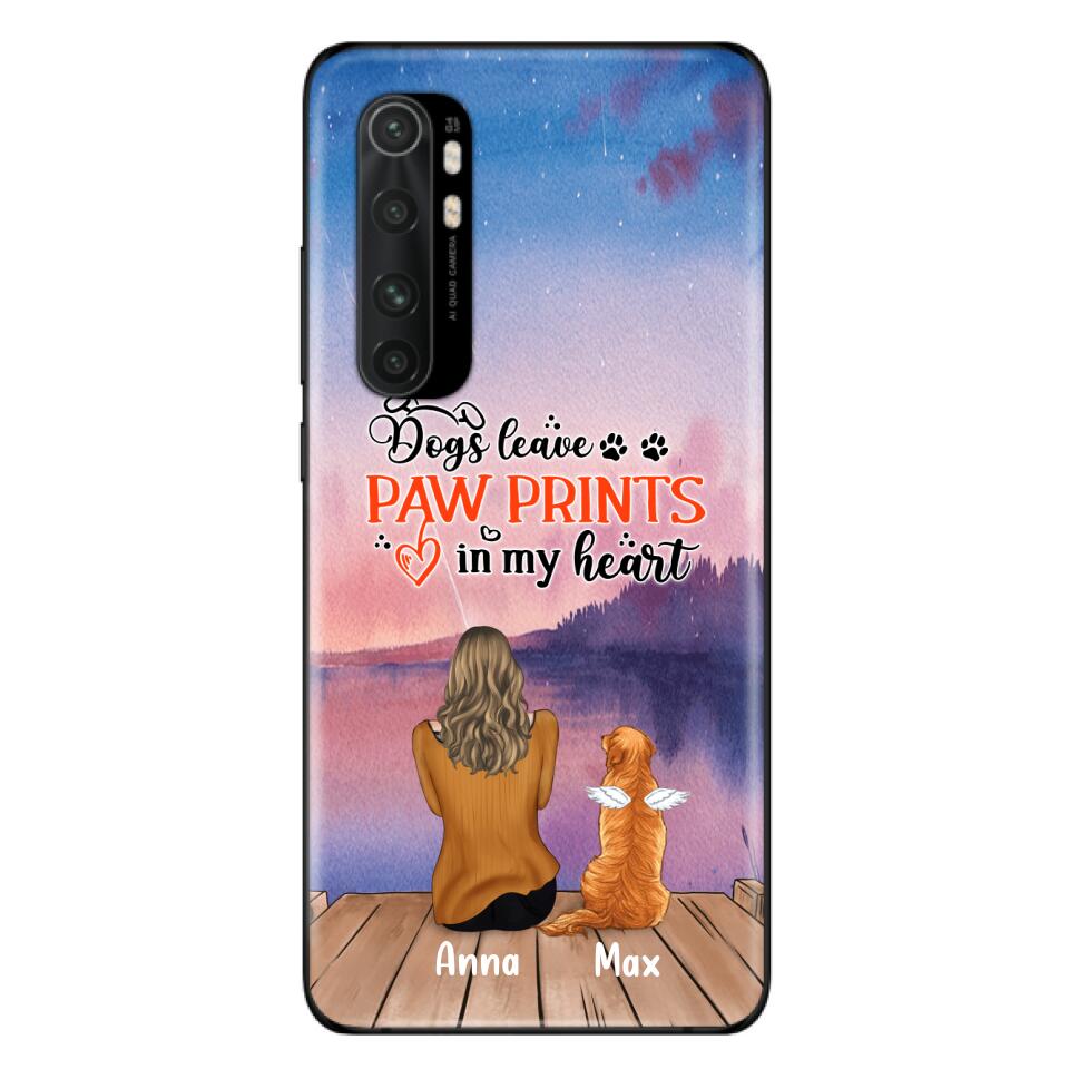 Personalized Dog Phone Case - Man/Woman/Couple With Up to 4 Dogs - Gift Idea For Dog Lover - My Angel Has Paws - Case For Xiaomi, Oppo And Huawei
