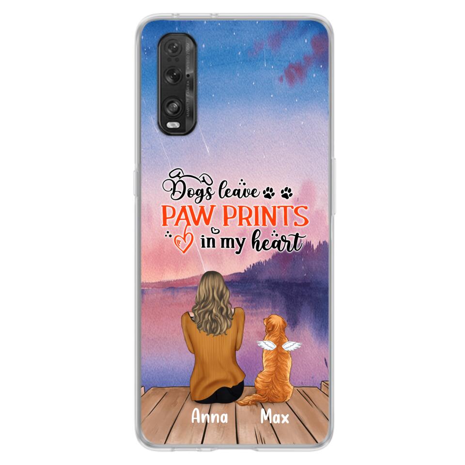 Personalized Dog Phone Case - Man/Woman/Couple With Up to 4 Dogs - Gift Idea For Dog Lover - My Angel Has Paws - Case For Xiaomi, Oppo And Huawei