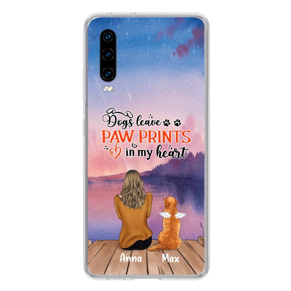 Personalized Dog Phone Case - Man/Woman/Couple With Up to 4 Dogs - Gift Idea For Dog Lover - My Angel Has Paws - Case For Xiaomi, Oppo And Huawei