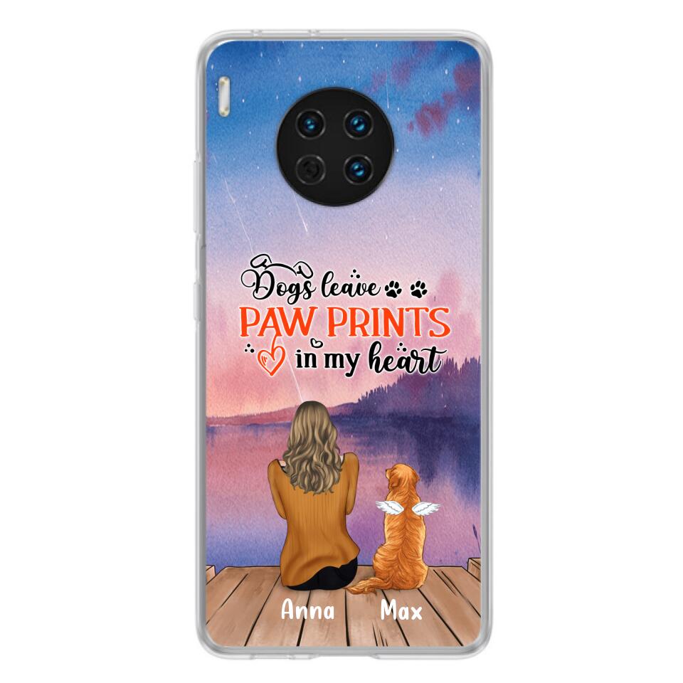 Personalized Dog Phone Case - Man/Woman/Couple With Up to 4 Dogs - Gift Idea For Dog Lover - My Angel Has Paws - Case For Xiaomi, Oppo And Huawei