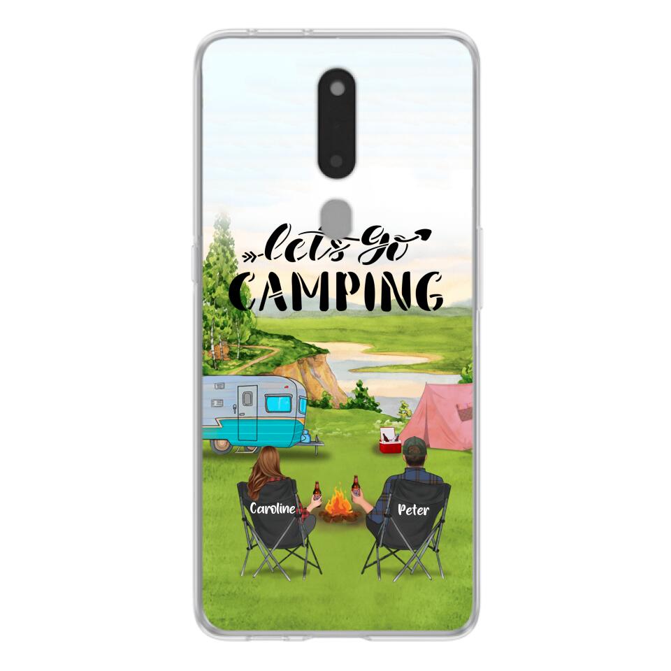 Personalized Camping Phone Case - Couple With Up To 2 Kids And 4 Pets - Gift Idea For Camping Lover - Let's Go Camping - Case For Xiaomi, Oppo And Huawei