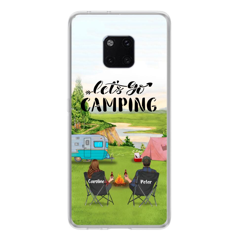 Personalized Camping Phone Case - Couple With Up To 2 Kids And 4 Pets - Gift Idea For Camping Lover - Let's Go Camping - Case For Xiaomi, Oppo And Huawei