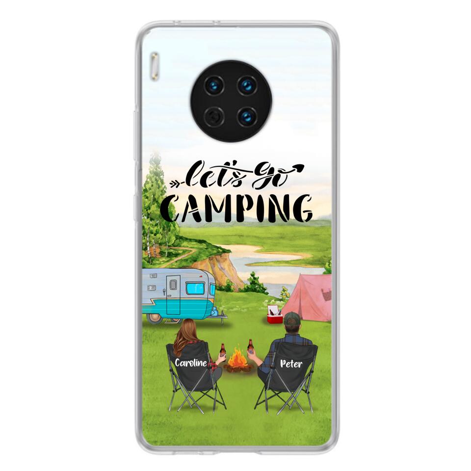 Personalized Camping Phone Case - Couple With Up To 2 Kids And 4 Pets - Gift Idea For Camping Lover - Let's Go Camping - Case For Xiaomi, Oppo And Huawei