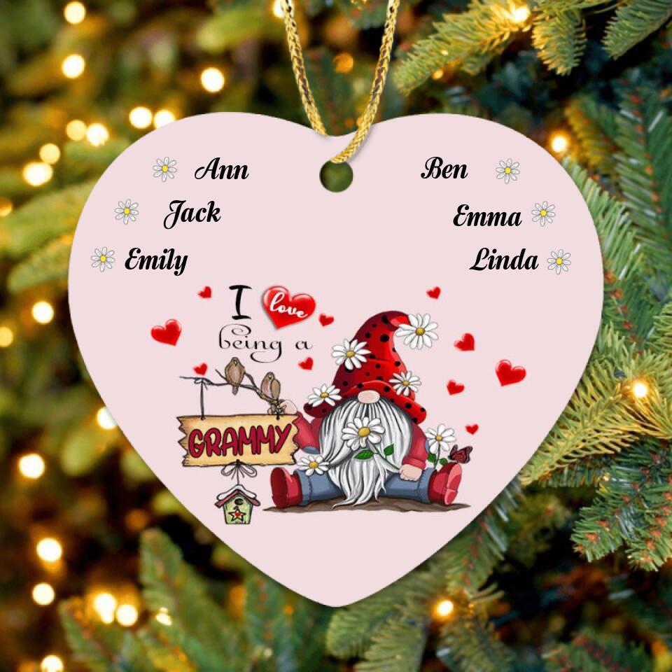 Personalized Grandma Ornament - Up to 6 Kids - Best Gift For Family - I Love Being A Grammy - R5OIKQ