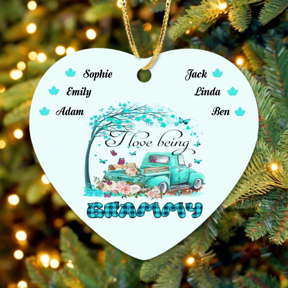Personalized Grandma Ornament - Up to 6 Kids - Best Gift For Family - I Love Being A Grandny - R5OIKQ