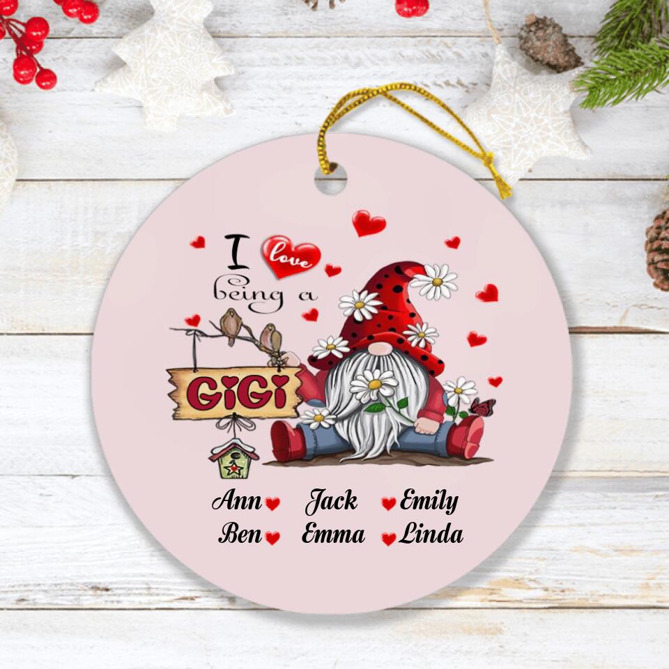 Personalized Grandma Ornament - Up to 6 Kids - Best Gift For Family - I Love Being A Grammy - R5OIKQ