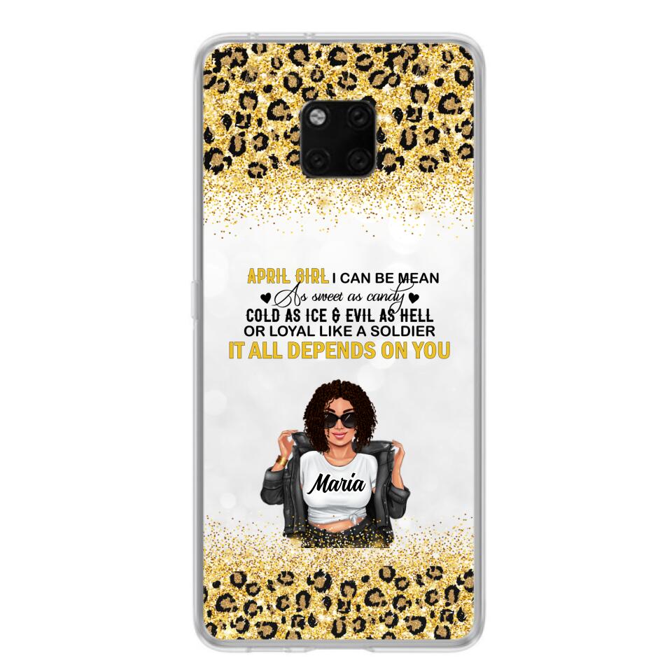Custom Personalized Girl Month Phone Case - Gift Idea For Girl/ Friend - April Girl I Can Be Mean - Case For Xiaomi, Oppo And Huawei