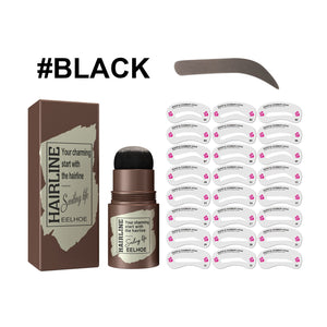 Black + 24pcs eyebrow print