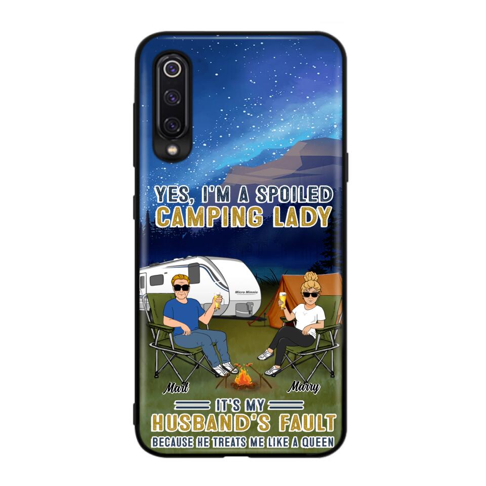 Custom Personalized Husband And Wife Camping Phone Case - Gift Idea For Camping Couple - Yes, I'm A Spoiled Camping Lady - Case For Xiaomi, Oppo And Huawei