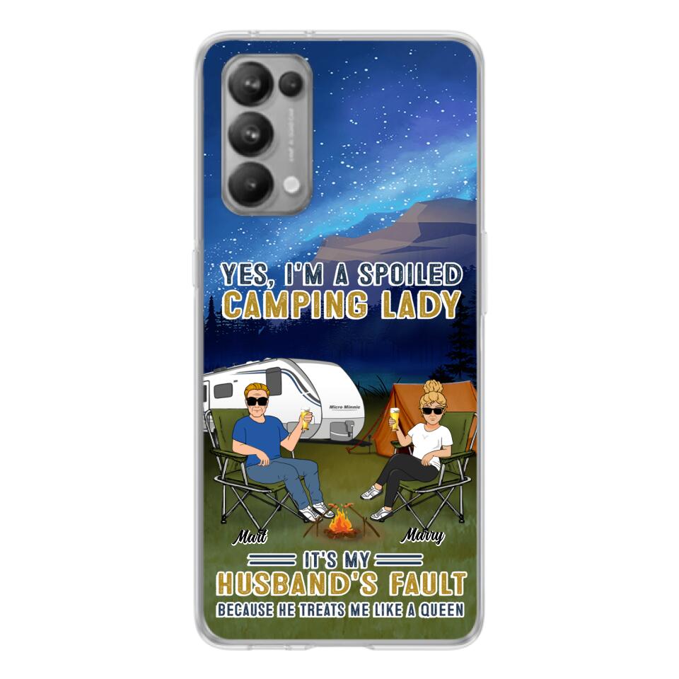 Custom Personalized Husband And Wife Camping Phone Case - Gift Idea For Camping Couple - Yes, I'm A Spoiled Camping Lady - Case For Xiaomi, Oppo And Huawei