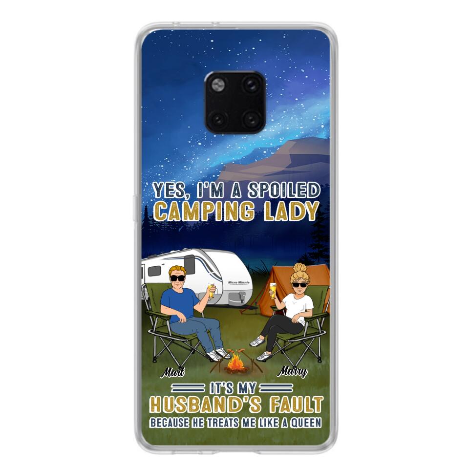 Custom Personalized Husband And Wife Camping Phone Case - Gift Idea For Camping Couple - Yes, I'm A Spoiled Camping Lady - Case For Xiaomi, Oppo And Huawei