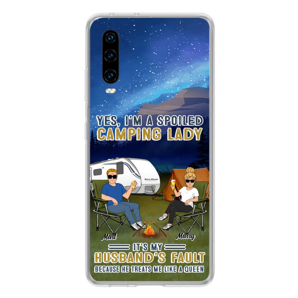 Custom Personalized Husband And Wife Camping Phone Case - Gift Idea For Camping Couple - Yes, I'm A Spoiled Camping Lady - Case For Xiaomi, Oppo And Huawei