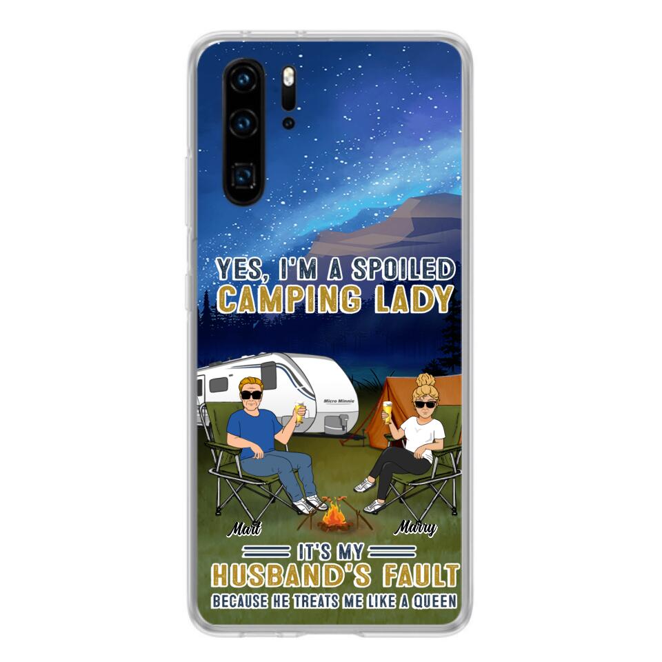 Custom Personalized Husband And Wife Camping Phone Case - Gift Idea For Camping Couple - Yes, I'm A Spoiled Camping Lady - Case For Xiaomi, Oppo And Huawei