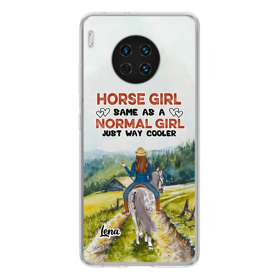 Personalized Horse Girl Phone Case - Up to 3 People - Gift Idea For Horse Lover - Horse Girl Same As A Normal Girl Just Way Cooler - Case For Xiaomi/Huawei/Oppo