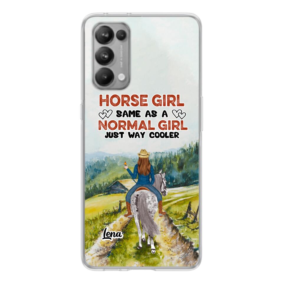 Personalized Horse Girl Phone Case - Up to 3 People - Gift Idea For Horse Lover - Horse Girl Same As A Normal Girl Just Way Cooler - Case For Xiaomi/Huawei/Oppo