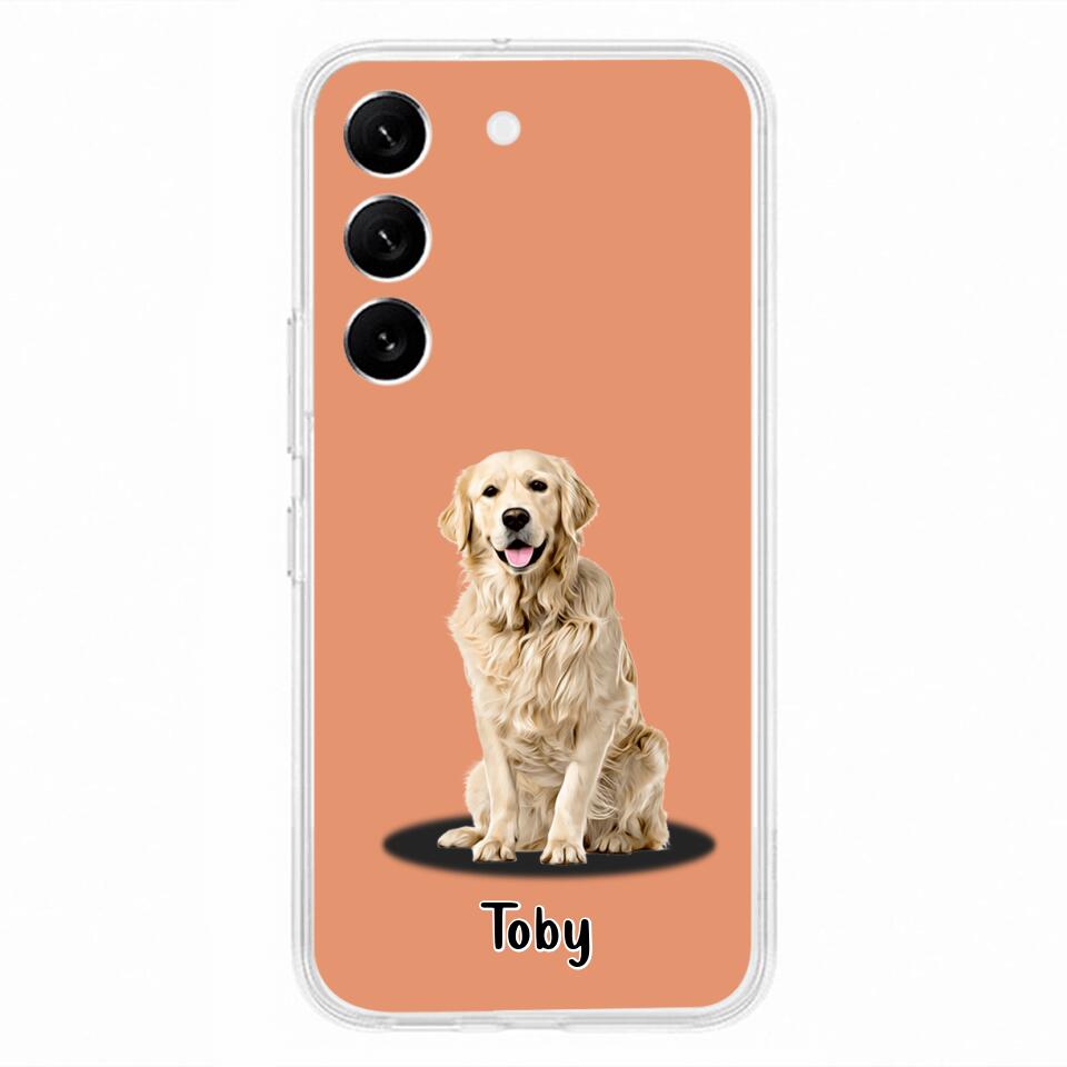Custom Personalized Pet Phone Case - Up to 3 Pets - Gift Idea For Dog/ Cat Lover - Case For iPhone And Samsung
