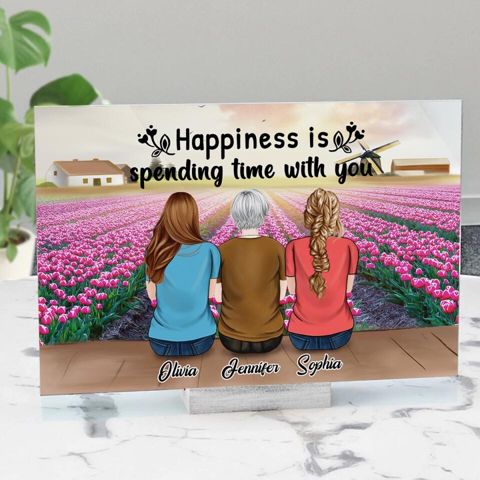 Personalized Mom Horizontal Acrylic Plaque - Up to 4 Daughters - Gift Idea For Mother's Day - Always My Mother Forever My Friend