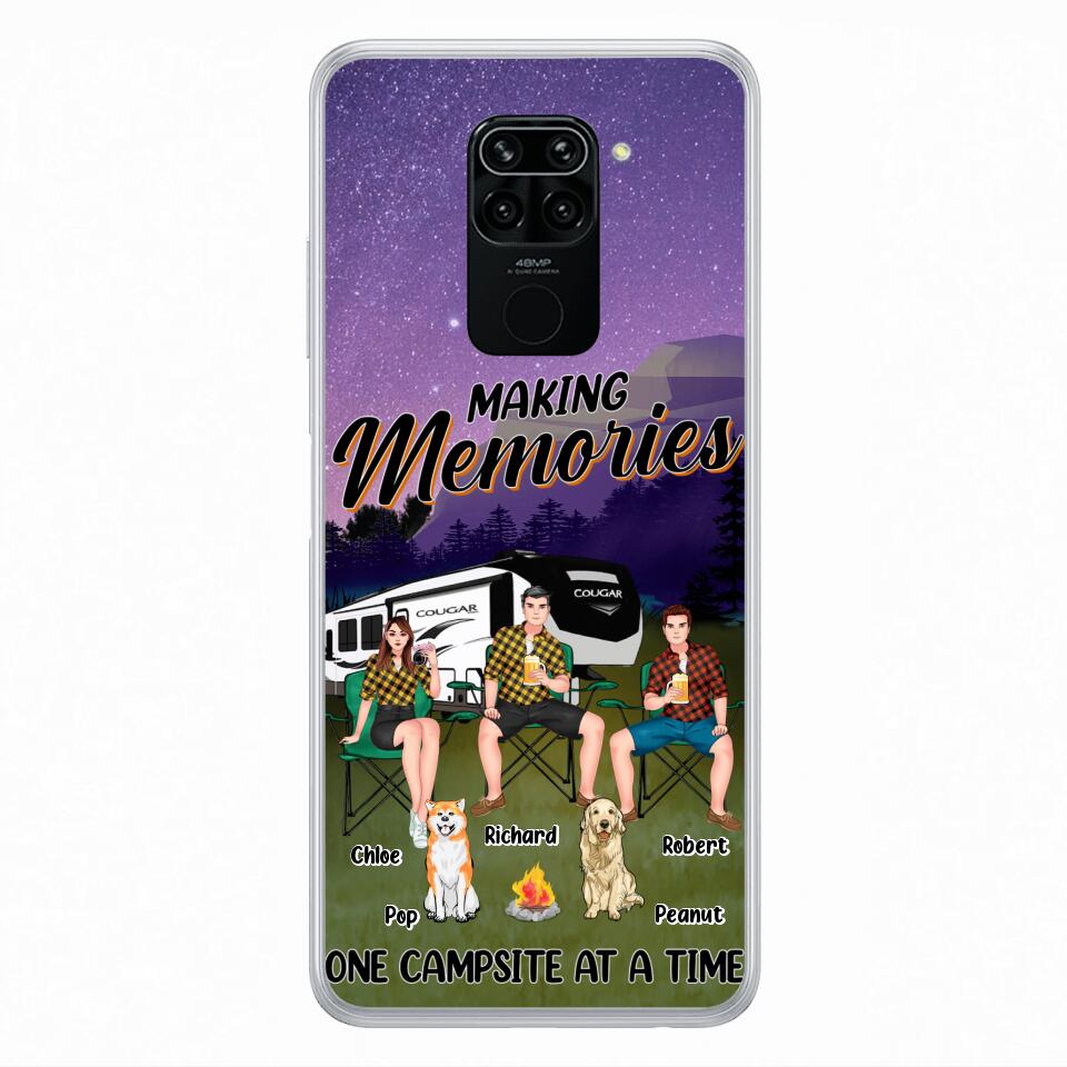 Personalized Camping Phone Case - Gift Idea For Camping Lover/Friends/Couple - Up to 3 People And 2 Dogs - Making Memories One Campsite At A Time - Case For Xiaomi, Oppo And Huawei