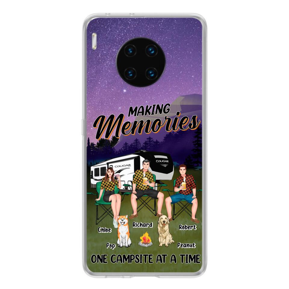 Personalized Camping Phone Case - Gift Idea For Camping Lover/Friends/Couple - Up to 3 People And 2 Dogs - Making Memories One Campsite At A Time - Case For Xiaomi, Oppo And Huawei