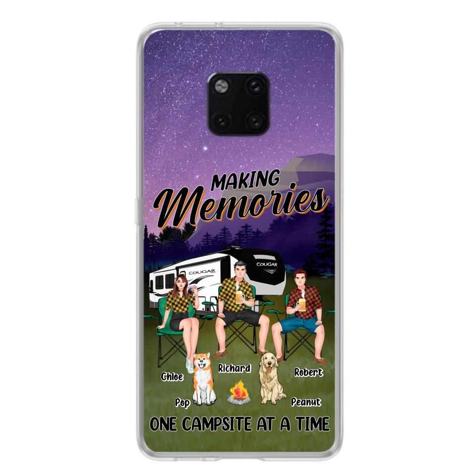 Personalized Camping Phone Case - Gift Idea For Camping Lover/Friends/Couple - Up to 3 People And 2 Dogs - Making Memories One Campsite At A Time - Case For Xiaomi, Oppo And Huawei
