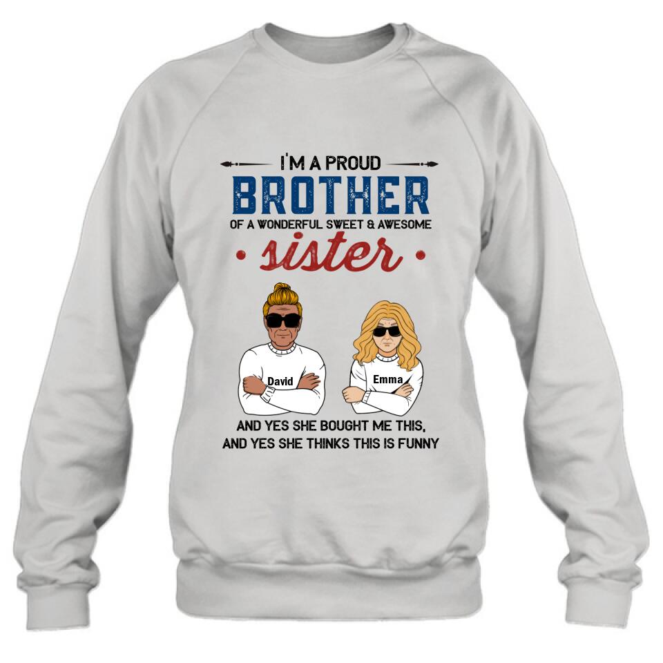 Personalized Brothers & Sisters T-Shirt/Hoodie/Sweatshirt - Up To 5 Brothers/Sisters - Gift For Brothers And Sisters/ Siblings