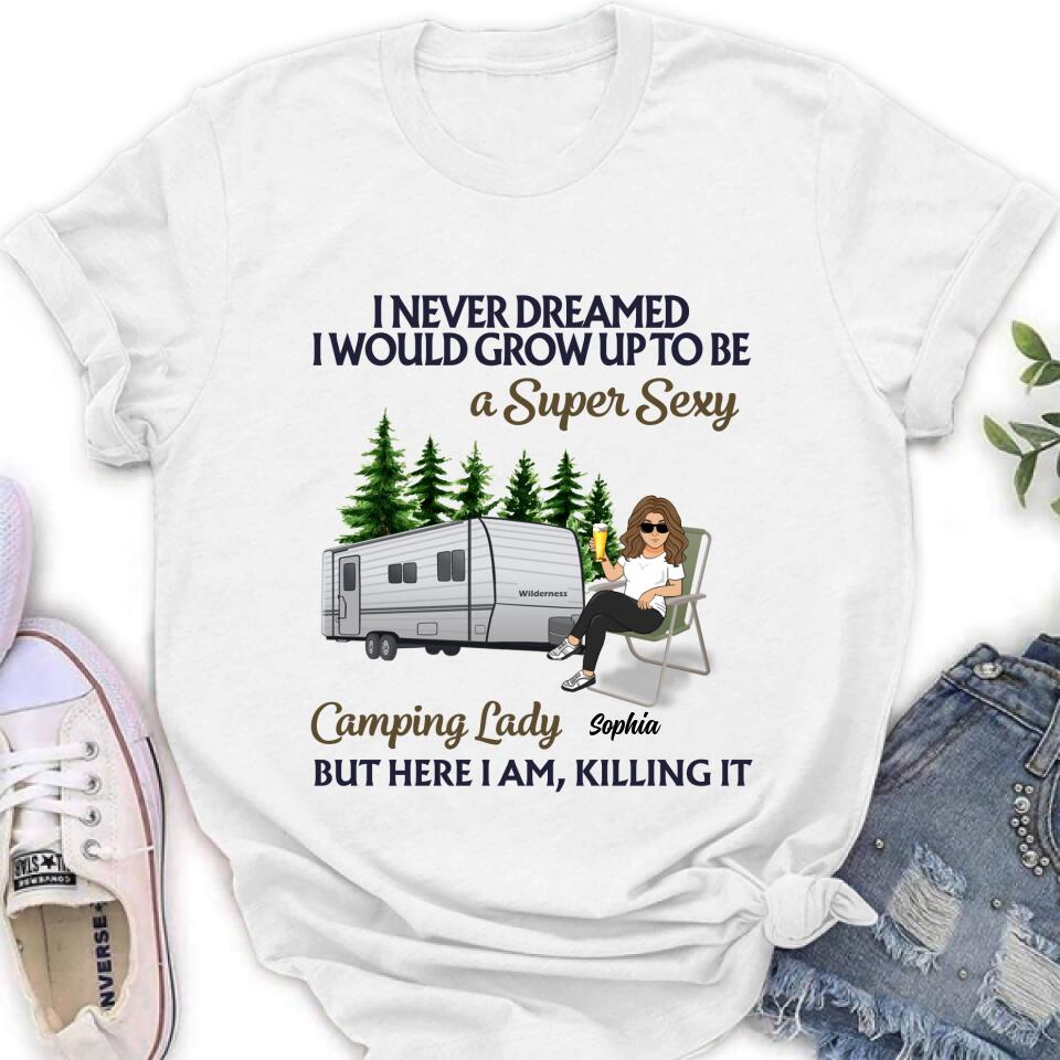 Personalized Camping Shirt/Sweatshirt/Pullover Hoodie/Long Sleeve Shirt - Woman/Couple Camping - Gift Idea For Camping Lover